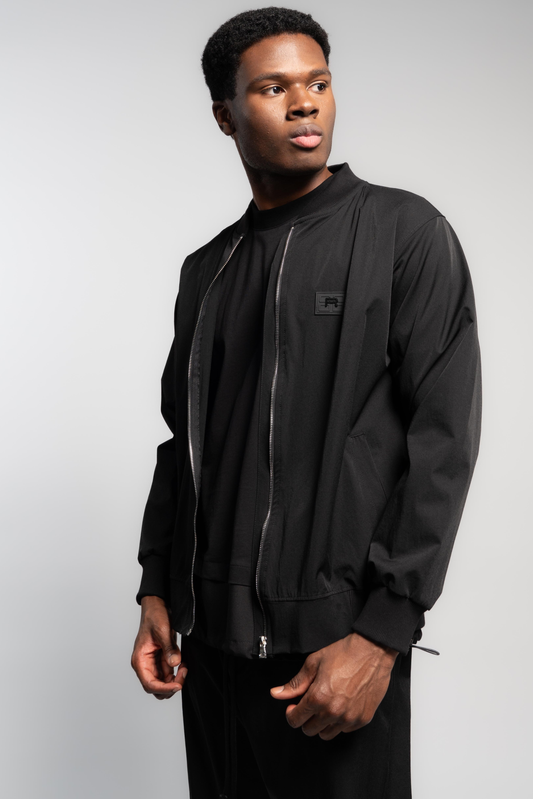 Nylon bomber jacket