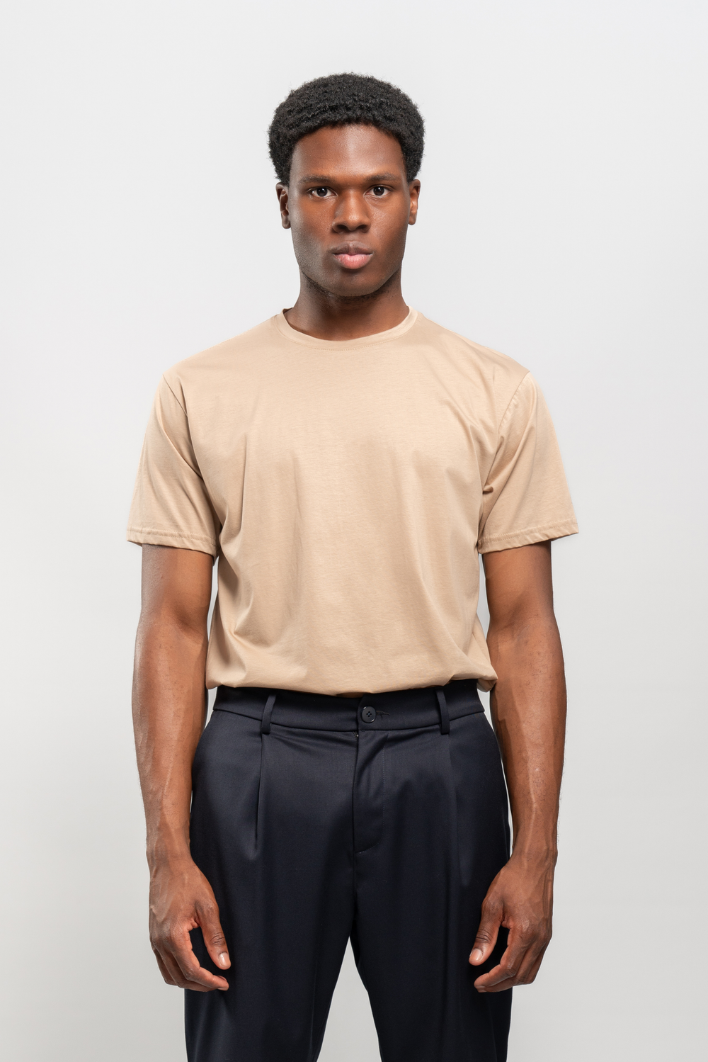 Classic Beige Cotton T-shirt