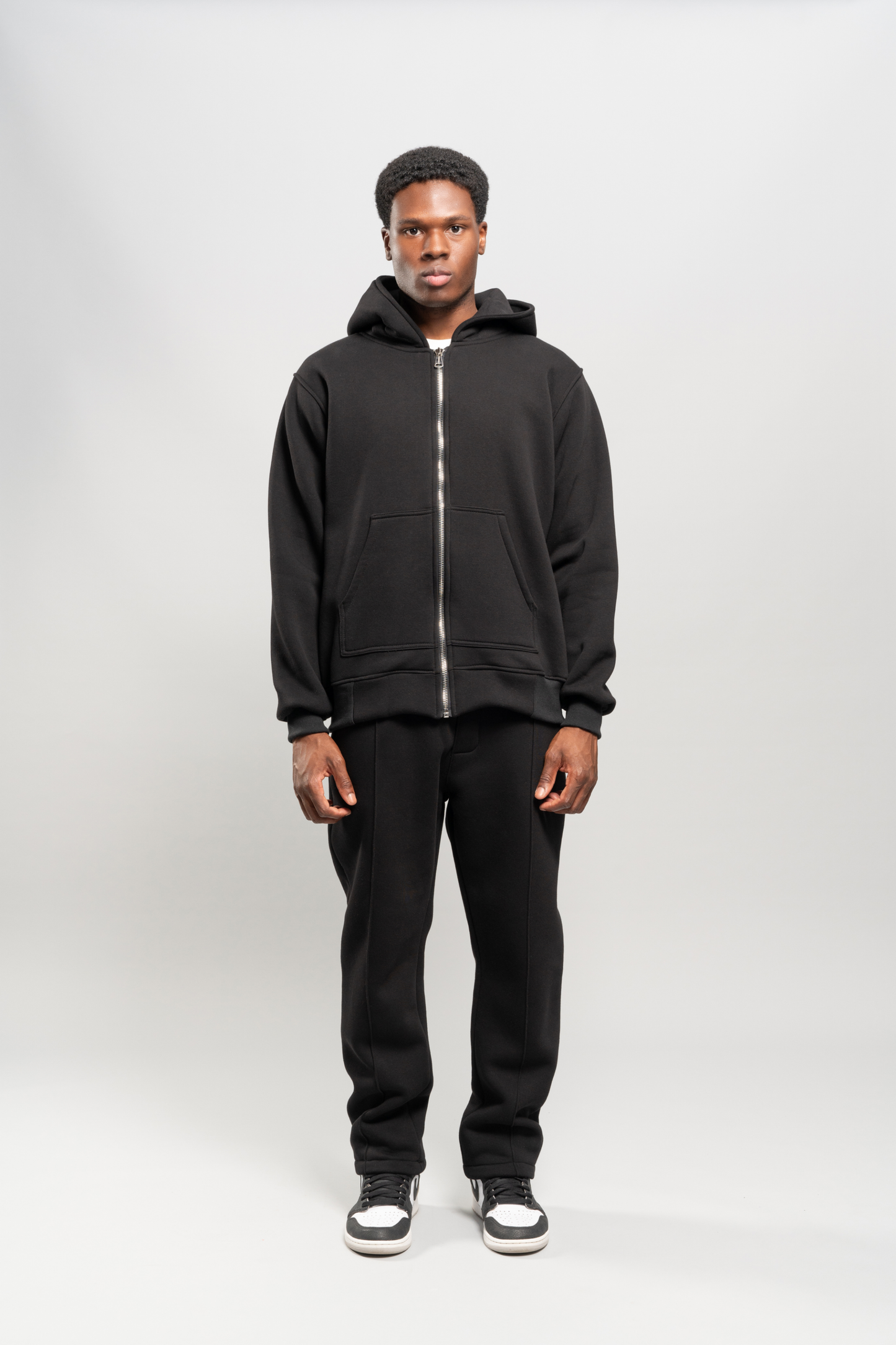 Black Comfort Zip Sweatshirt