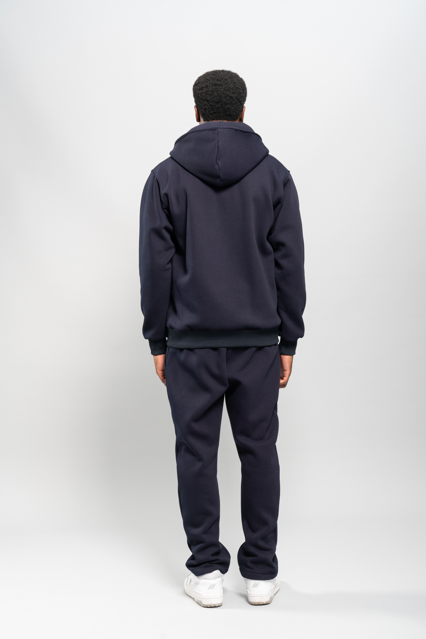 Sudadera azul zip confort