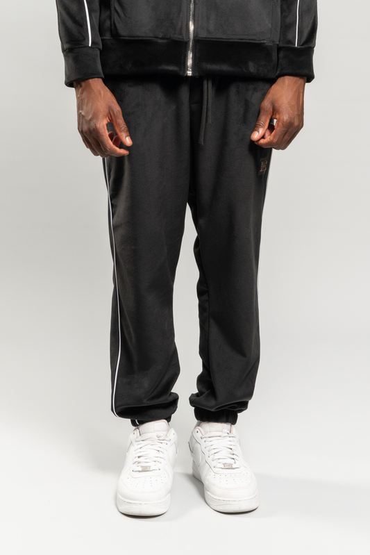 Black Chenille Trousers