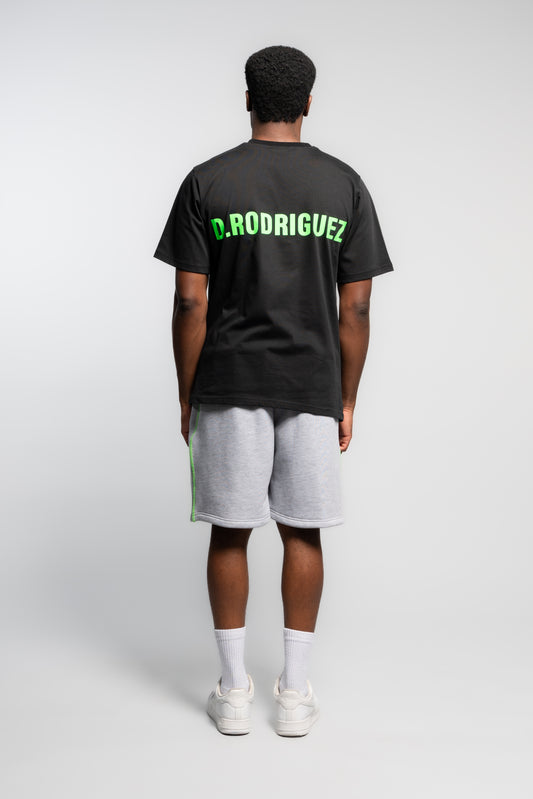 T-Shirt With Fluorescent Green Print